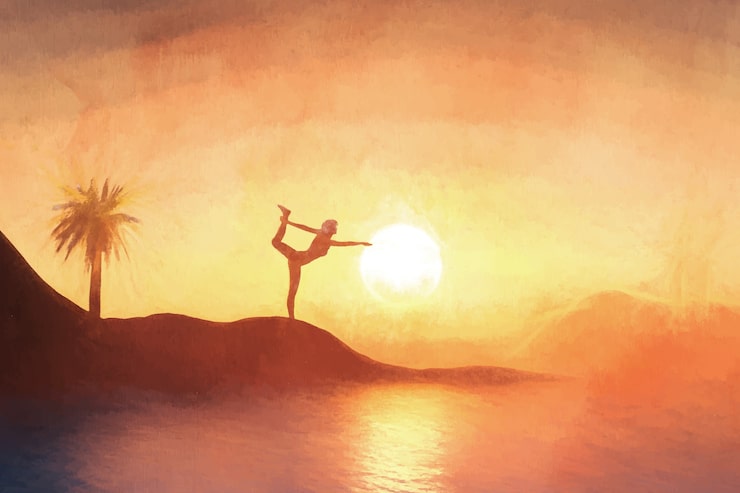 Sanfte, abstrakte Meditationslandschaft